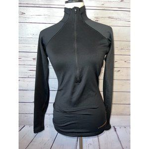 Nike Pro Livestrong‎ Small Pullover Sweatshirt Black  1/2 Zip Stretch Running